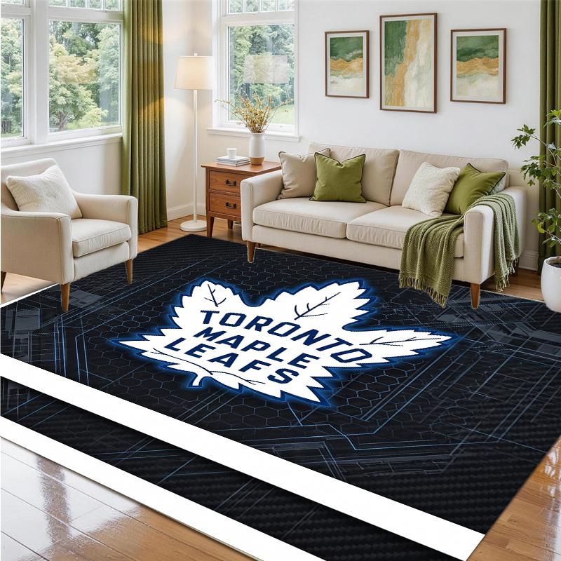 Toronto Maple Leafs Design Kristalfluweel Tapijt Zacht Decoratief Mat voor Slaapkamer Entree