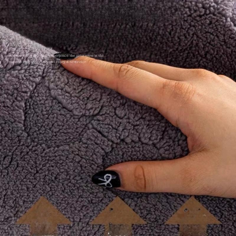 Cream Style Plush Sofa Cover Fabric with High-end Feel Fixed Anti Slip Sofa Anti Cat Scratch Seat Cushion Autumn and Winter