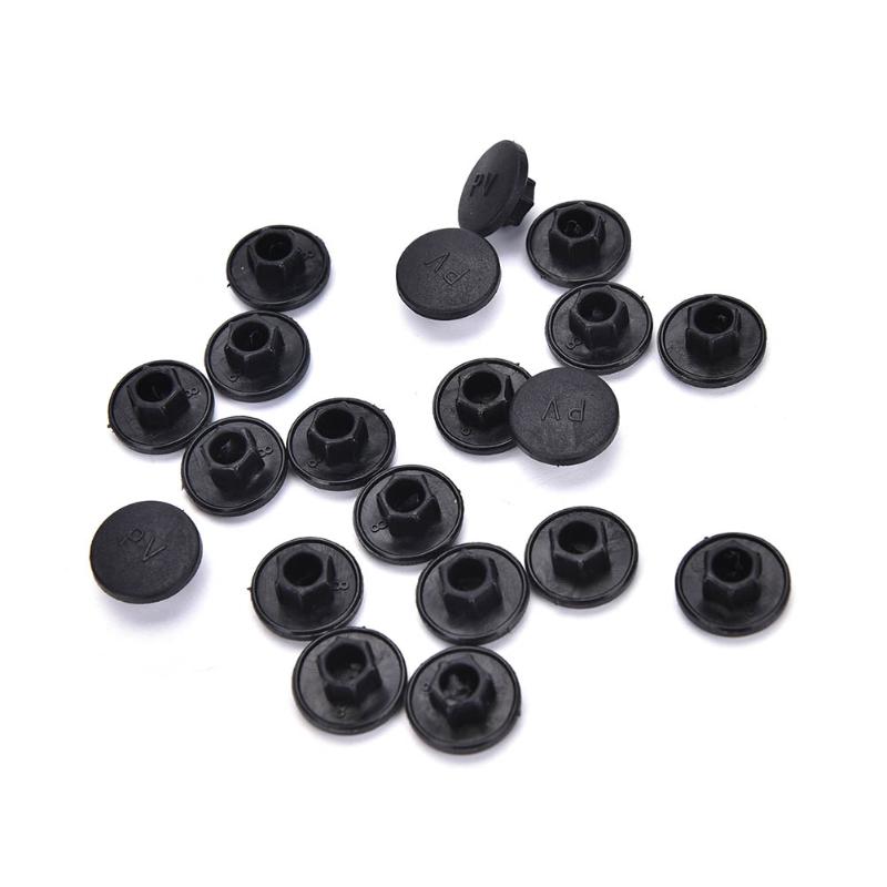 Nuevos 20 Piezas Negro Hexagonal Allen Tornillo Tuerca Cabeza Hexagonal Tapa Protectora Sujetadores Tornillos Tapas M5-24