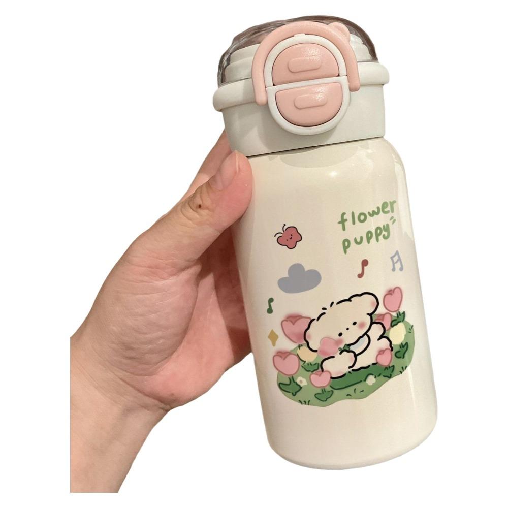 Leak Proof Double Drinking Water Cup Cartoon Iced Coffee Cup Drinkware Straw Bottle  Outdoor