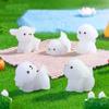 5Pcs Cute Cartoon Resin Luminous Mini Dog Figures Miniature Statues Creative Fashion DIY Home Decoration Accessories Gifts