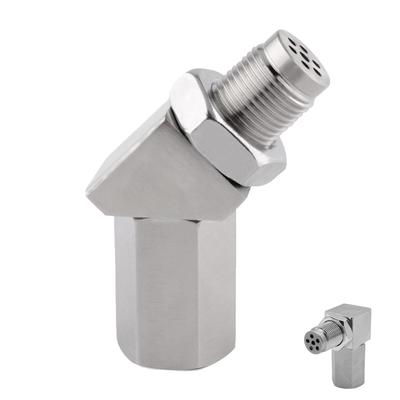 ROOOCYY O2 Sensor Adapter Sauerstoffsensor Stecker Edelstahl Kupfer GTR R35 BRZ Z33 Z34 (M18*P1.5) 45 Grad