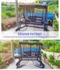 Patented Mosquito Net Outdoor Rocking Chair with Shade - Modern American Design for Garden & Balcony