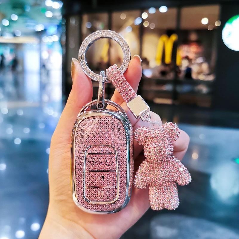 Car Key Case Cover Shell For Honda Civic Crv Accord Xrv Vezel Breeze Integra Hrv Zr-V Car Key Bag Cars Accessories Car Key Tools