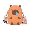 Cute Kapibara silicone change bag, girl messenger storage bag, cute capybara cartoon mobile phone bag.