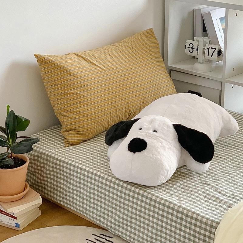 Cute Black And White Pug Dog Plush Toy For Girls, Perfect Bed Companion Best Gift For Besties' Birthday