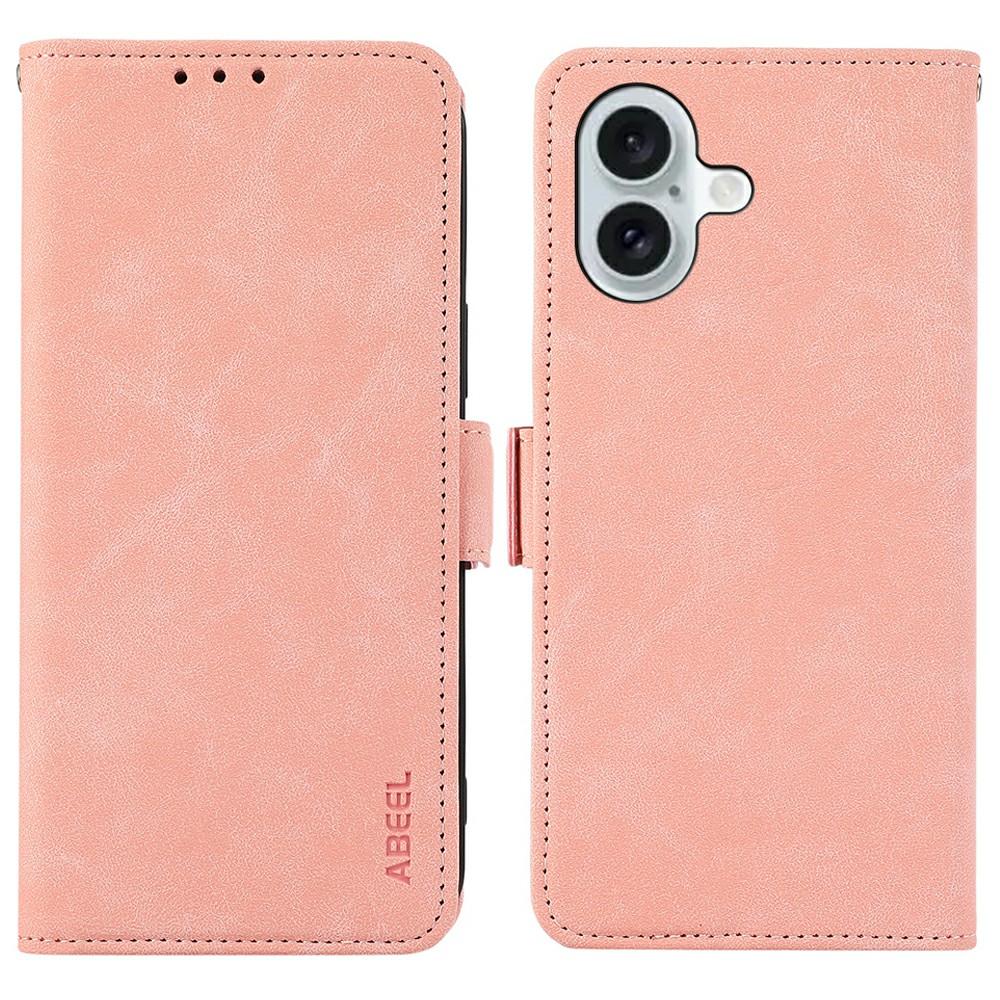 

ABEEL For iPhone 17 Case PU Leather Folio Stand View RFID Blocking Phone Cover B