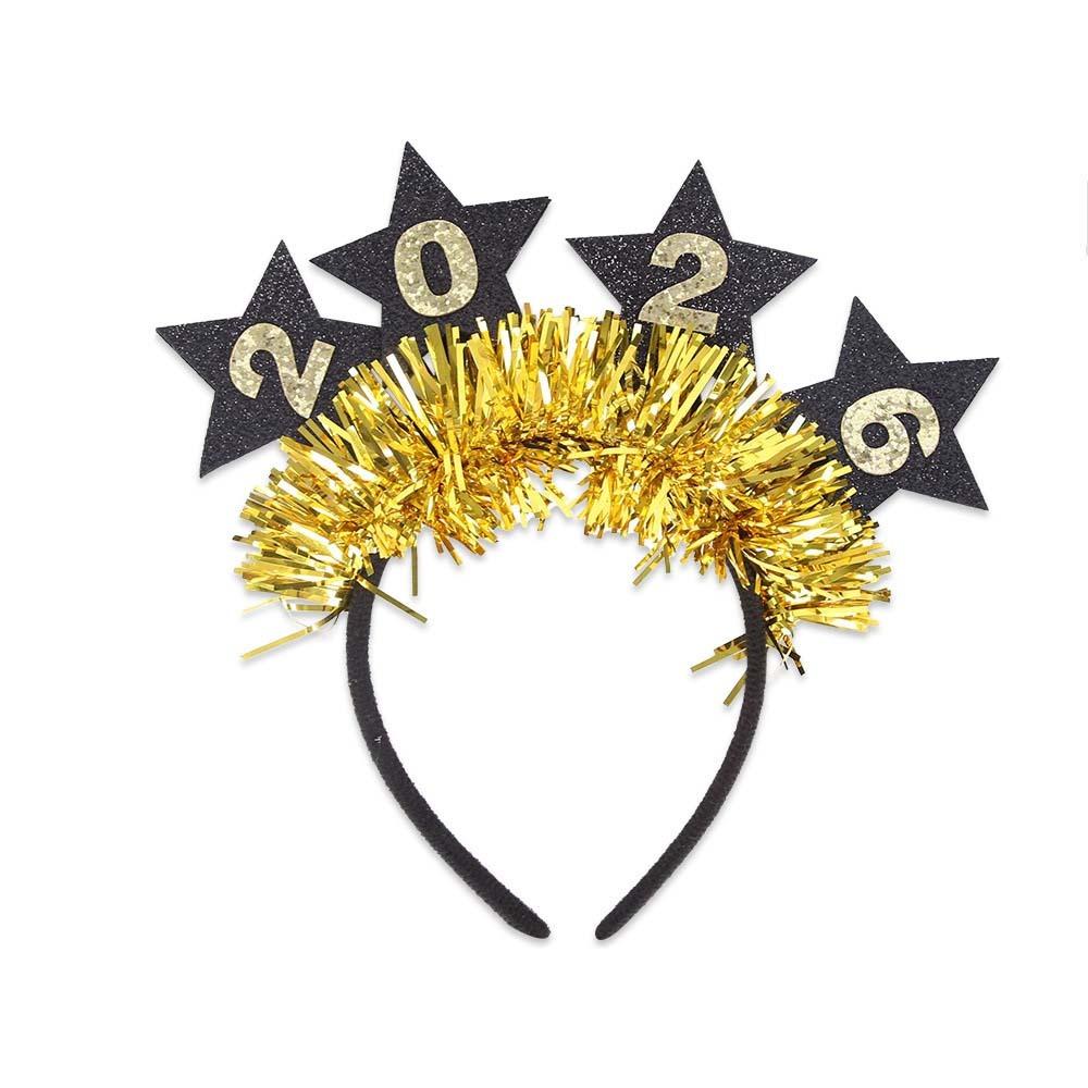 Party Decoration Christmas New Year Headpiece Star/Crown Glitter Hair Hoop  New Year Dress Up
