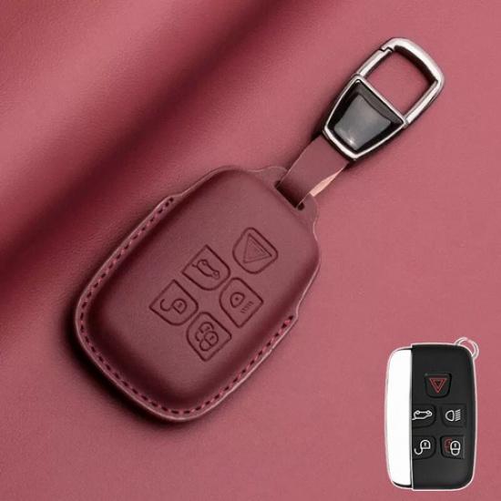 Genuine Leather Car Key Cover Case For Land Rover Range Rover Velar Discovery