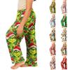 Children's Christmas Print Plush Casual Pants for Holiday Lounging and Everyday Wear