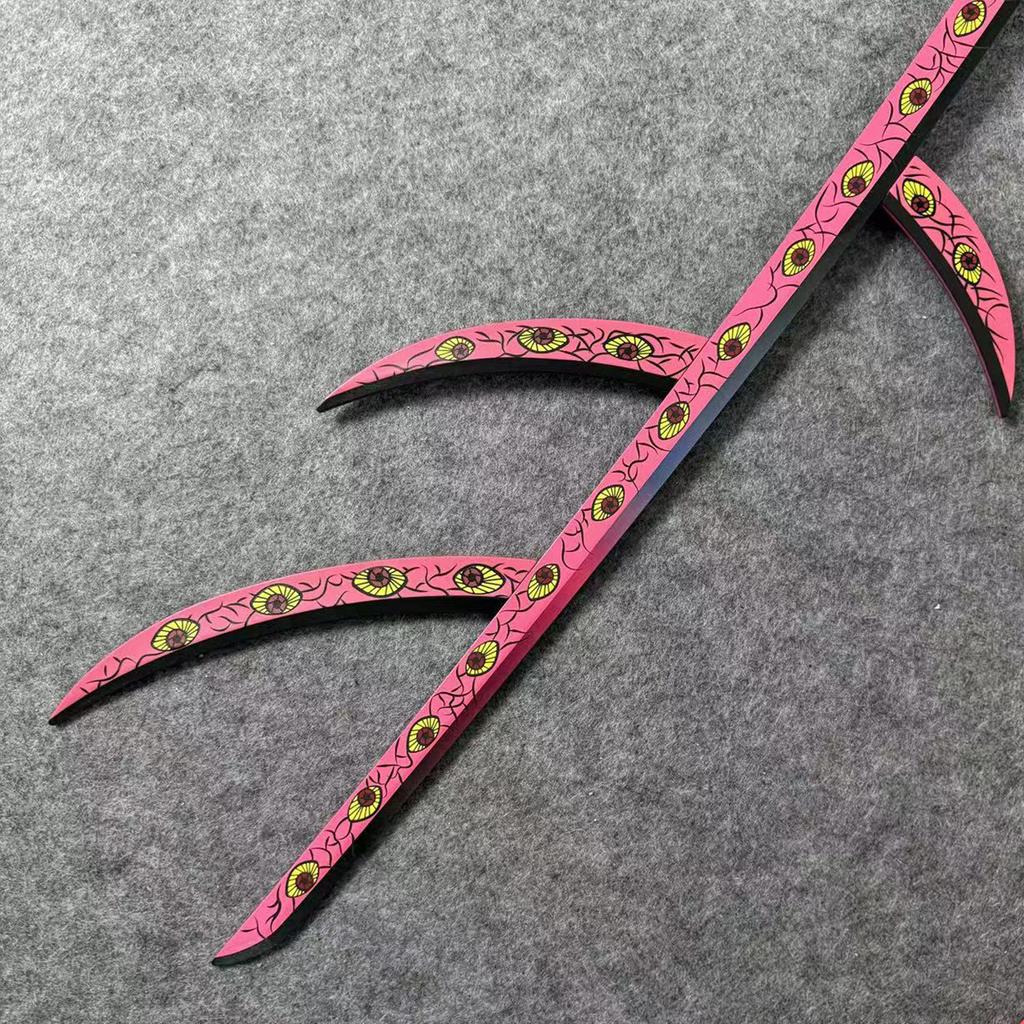 Demon Slayer Nichirin Blade Cos Props Anime Knife Black Death Momo Knife Bamboo Knife with Sheath Performance Children's Toy Knife
