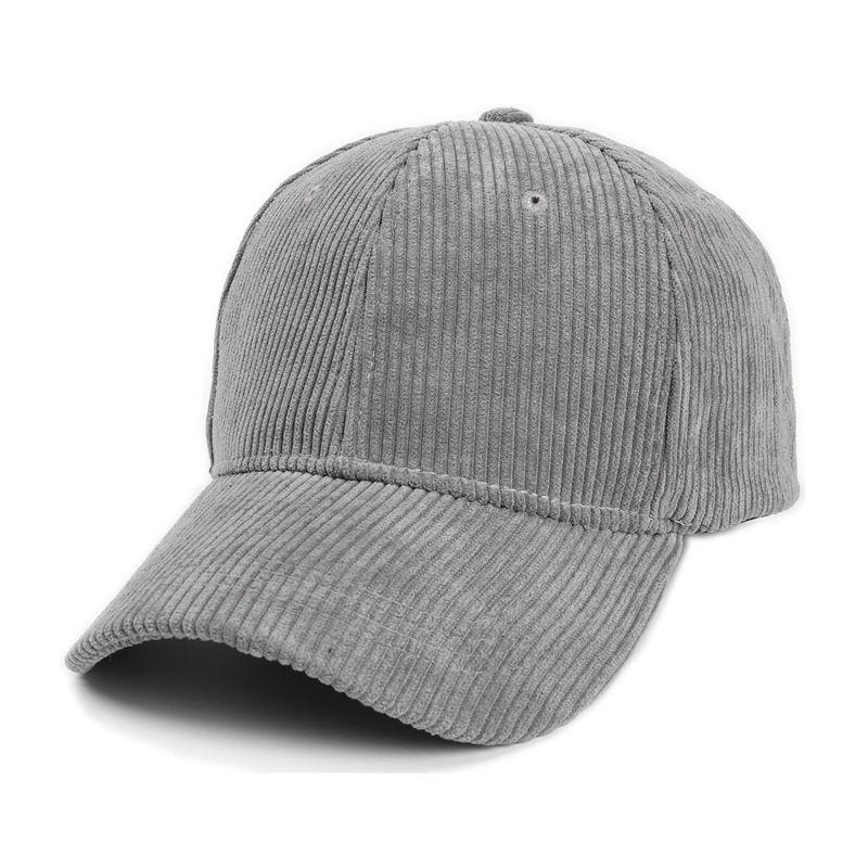Baseball Cap Corduroy Hat Adjustable Curved Visor Vintage Solid Plain Men Women Casual Caps GZW