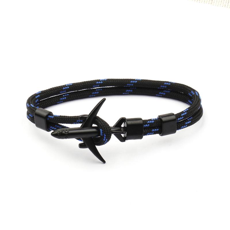 RUI RUI YU Flugzeug-Anker-Armbänder, Charm-Seil, 550 Paracord-Armband, Sporthaken, Schmuck