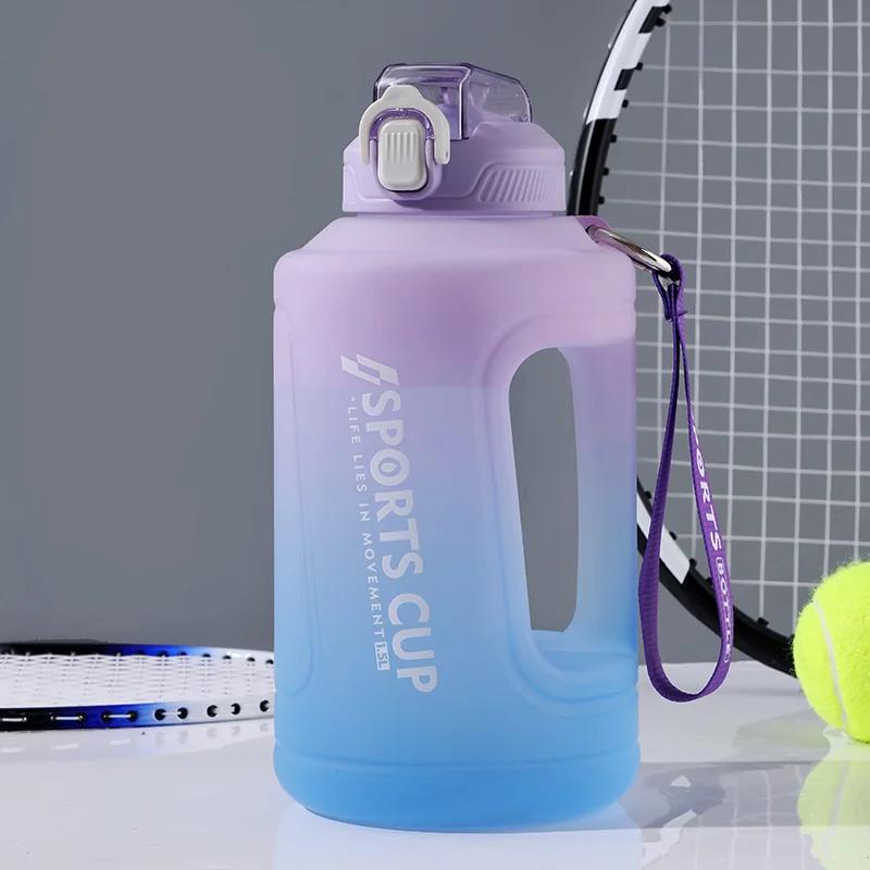 2.3L 3.8L Motivational Leakproof Water Bottle Sport Fitness Gym Outdoor Travel Kitchen Cups Jugs
