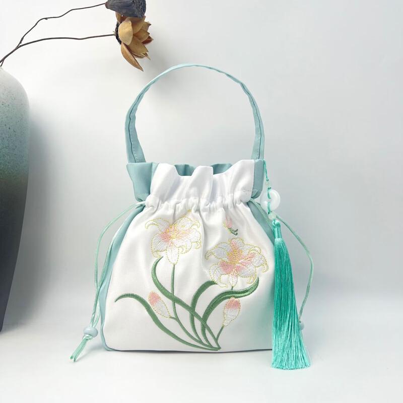 REWELL Embroidered Hanfu Style Crossbody Bag with Tassel