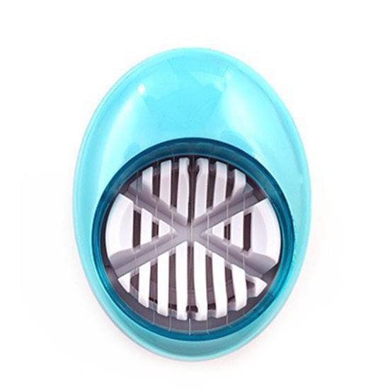 3-In-1 Stainless Steel Egg Slicer Multifunction Strawberry Banana Mushroom Fruit Vegetable Hard Boiled синий