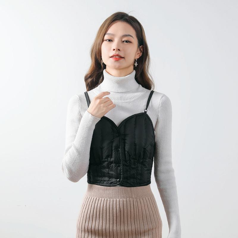 

Feather 90 белый утиный пух новый национальный стандарт теплый пуховый жилет женский легкий и тонкий новый пуховик женский жилет с подтяжками S