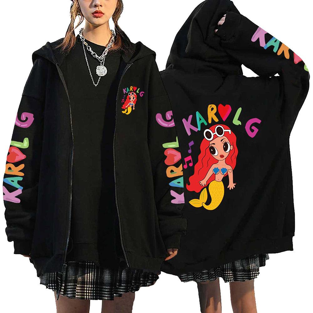 

Karol G Bichota Zip Sweater Manana Sera Bonito Printed Men s And Women Hoodies 3XL