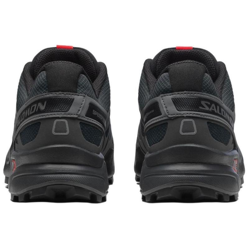 SALOMON Speedcross 3 Anti Slip Wear Resistant Low Top Outdoor Shoes Men's Black Cyan Sneakers 477317