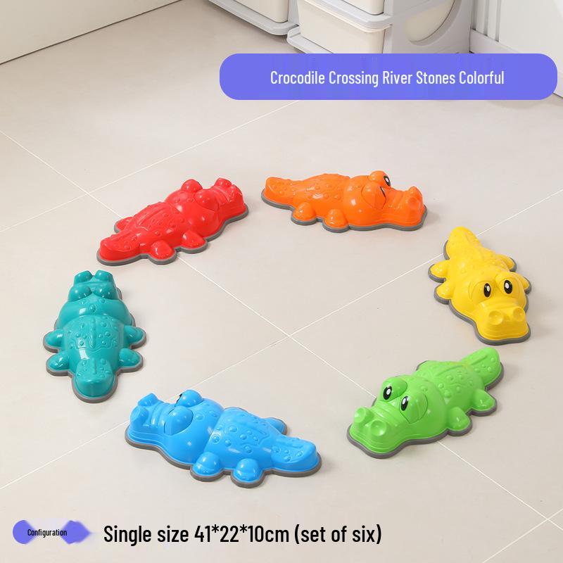 Children s Crocodile River Crossing Balance Stones: Indoor Sensory Training Stepping Game for Early Education