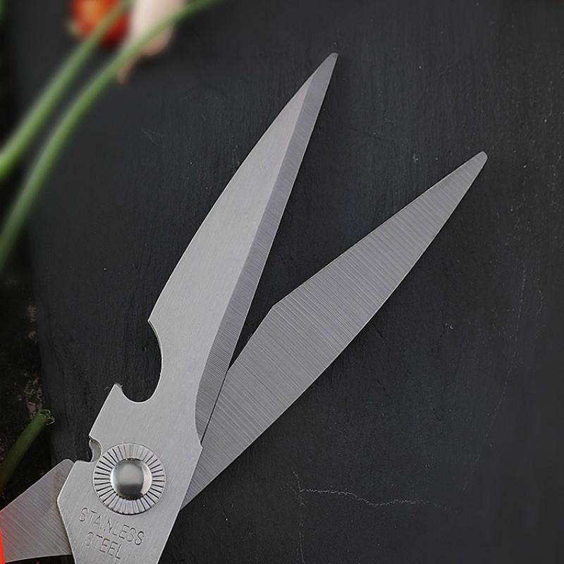 Multifunctional Stainless Steel Household Kitchen Scissors Chicken Bone Scissors Barbecue Strong Kitchen Scissors Food Scissors