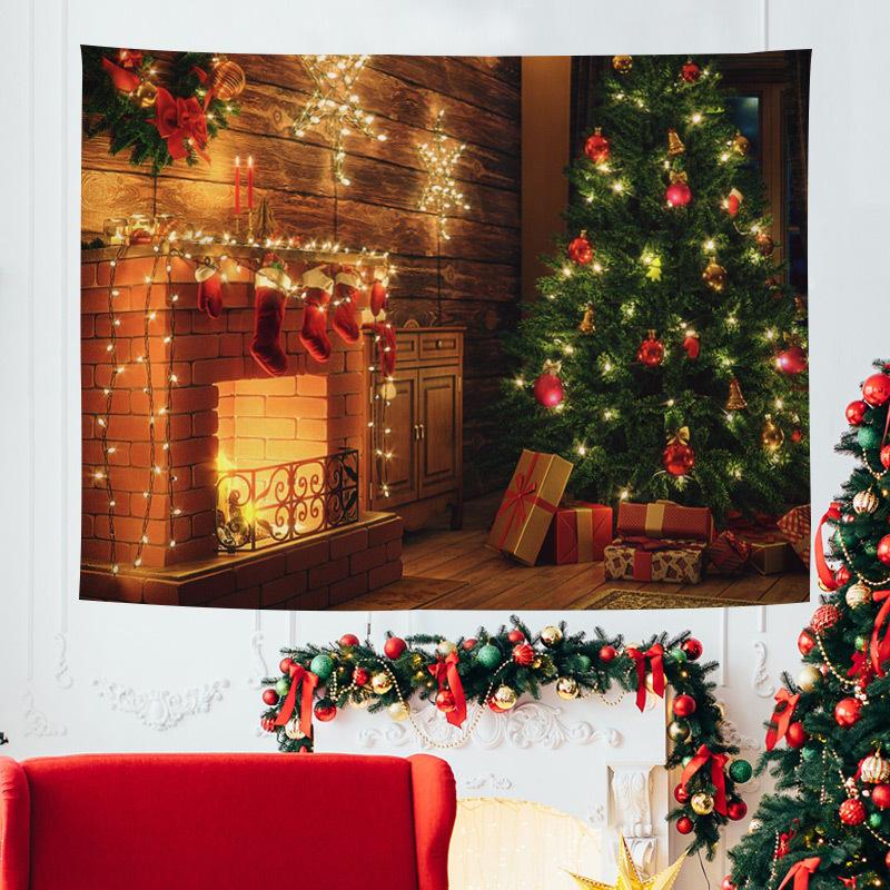 Christmas Tapestry European and American Style Home Decoration Christmas Bedroom Room Background Cloth