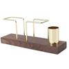 Cocktail Napkin Holder Multifunctional Elegant Design Wood Base Iron Standing Napkin Dispenser