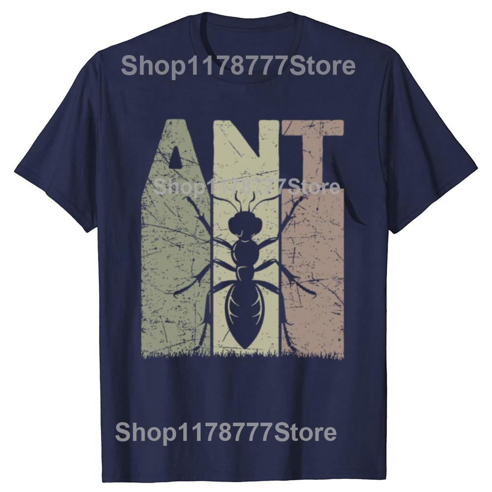 Funny Ant Vintage Entomology Retro Ant Keeper Entomologist Graphic Tshirts Men Casual Tshirt Cotton Loose Oversized T Shirt