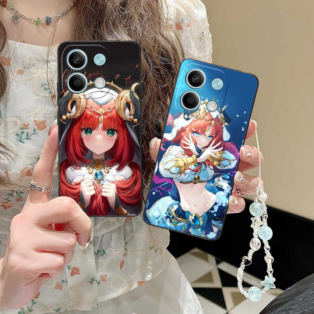 Game GI Nilou Matte TPU Mobile Phone Case for POCO F7 F6 F5 F4 F3 F2 Pro GT C75 C71 C65 C61 C40 Pro Ultra Colorful Cover