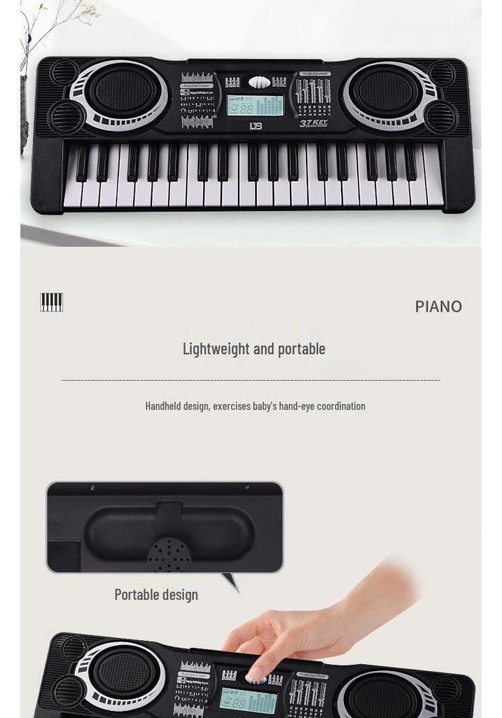 37-Key Kids' Beginner Electronic Piano - Educational Music Toy