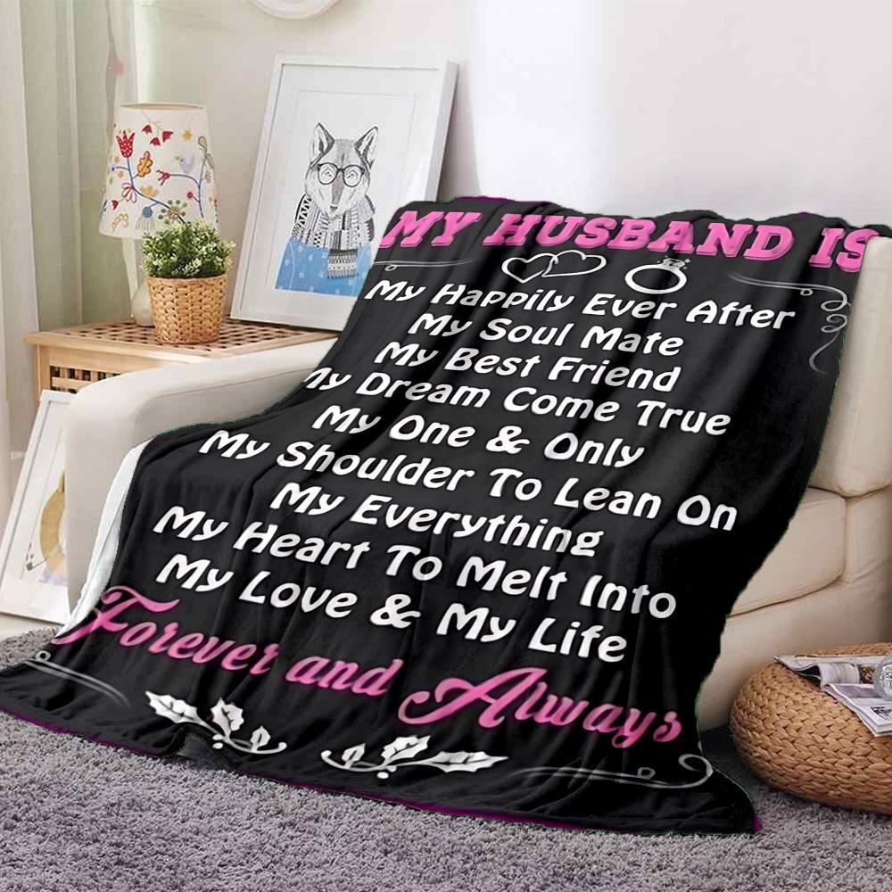 1pc Wedding Anniversary Gift Blanket - Perfect Gift for Birthdays, Christmas & Halloween- Soft, Warm & Versatile yy250909081