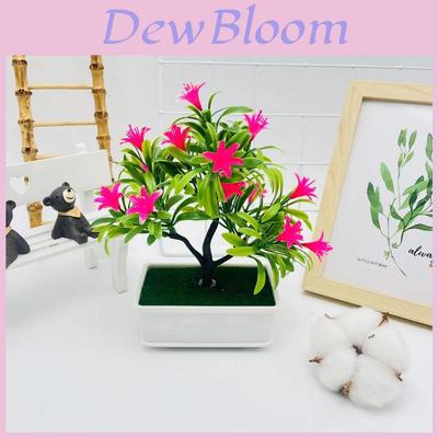 Artificial Cymbidium Tree Potted Plant For Photography And Home Decor With Realistic Plastic Material