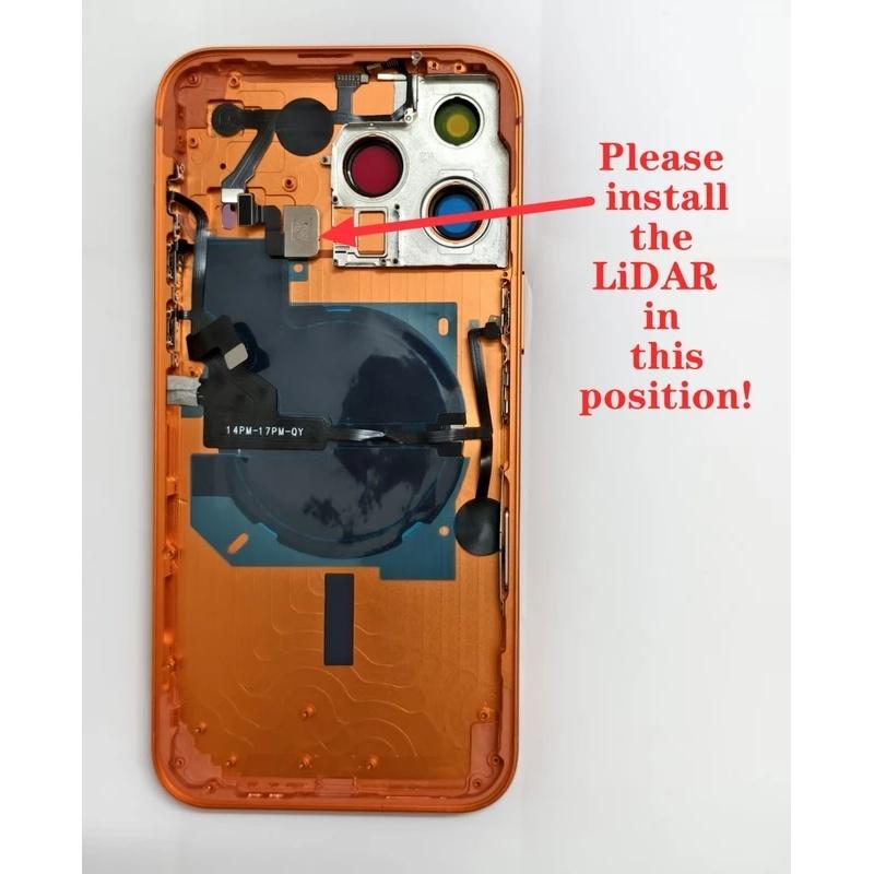 For iPhone 14 Pro Upgrade To 17 Pro Modified Rear Housing DIY Replacement Back Cover