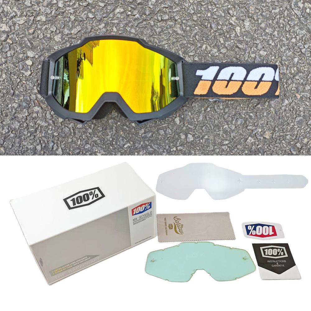 100%Off-road goggles set, 100% motorcycle glasses, downhill skiing motorcycle helmet goggles
