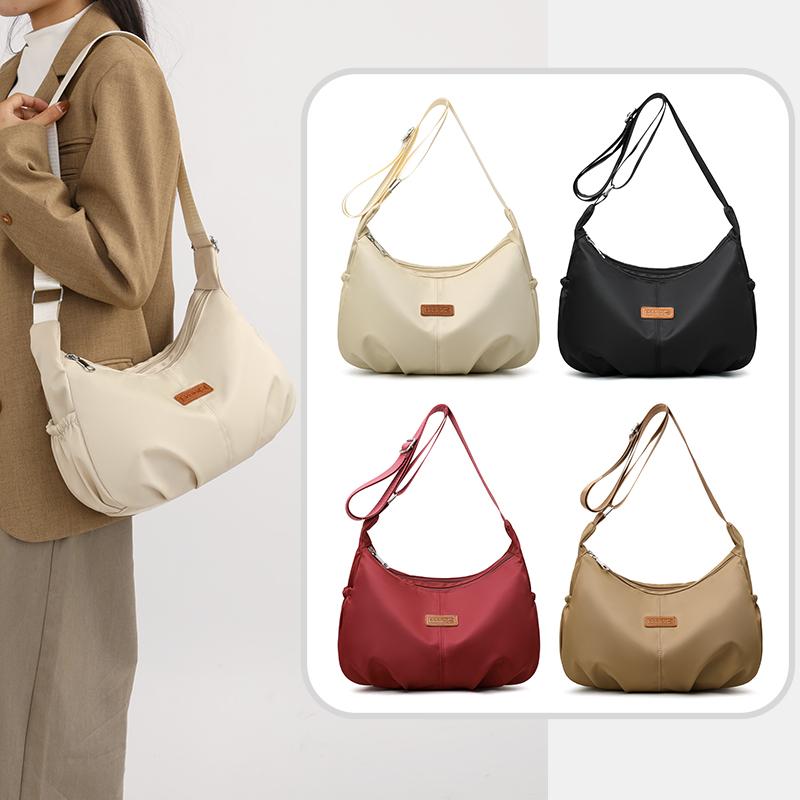 Casual Nylon Womens Shoulder Bag Fashion Simple College Style Crossbody Bag Large Capacity Designer Ladies Handbag Purse