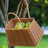Handheld Woven Storage Basket Cosmetics Jewelry Small Tote Modern Minimalist Design