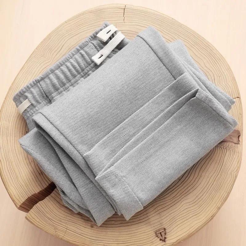 Мужские весенние прямые повседневные спортивные брюки однотонные свободные брюки со шнуровкой XS серый