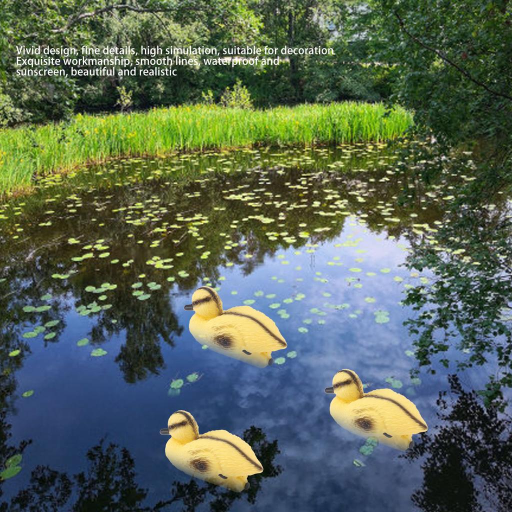 Entenküken Lockvogel Kunststoff Fischteich Ornament Schwimmende Ente Hohe Simulation Wasserdekoration Super Süß für Schwimmbad