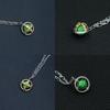 Zeppeli Jojo Gyro Green Rotating Anime Necklace Metal Cartoon Themed Peripheral