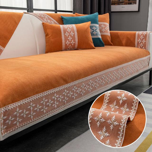 Cotton Linen Sofa Cover High High-grade Anti -Slip Sofa Cushion Sofa Towel Home Use Living Room Sofa Full Cover Four Seasons Available