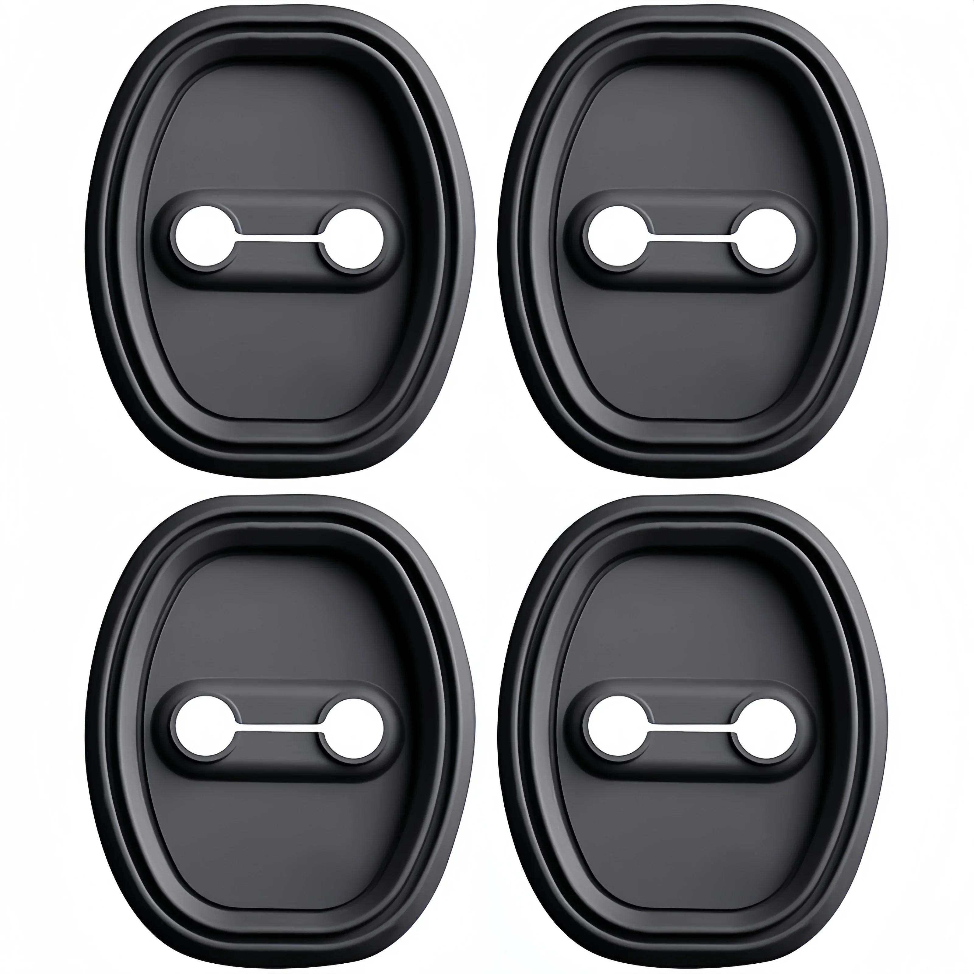 

4 шт. амортизатор двери автомобиля универсальный гибкий протектор замка двери автомобиля силиконовые защелки замка двери автомобиля крышка наклейки аксессуары чёрный