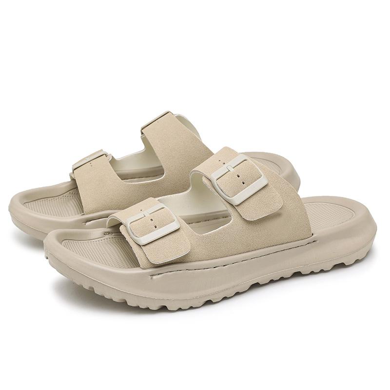 Fashion Summer Men's Slippers Classic  Trend Design Styles Outdoor Leisure Street and Beach Daily Comfortable Shoes Black Versatile