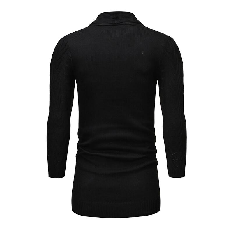 2025 Autum Fashion Men Knitted V Neck Cardigan Men Turn Down Collar Knitted Sweaters Men Solid Color Sweatercoats
