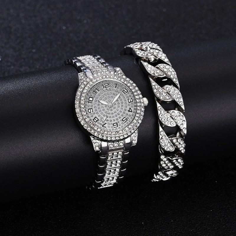 Ladies Watch Diamond Jewelry Watch, Women's Watch Quartz Watch Digital Watch Necklace Watch Set