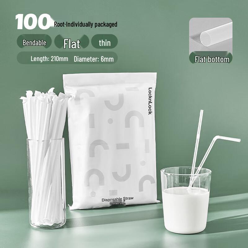 Disposable Individually Wrapped Bendable Straws