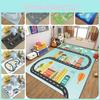 Colorful Cartoon Road Play Mat For Kids Educational Rug Soft Polyester Fiber Design Ideal For Living Room And Nursery