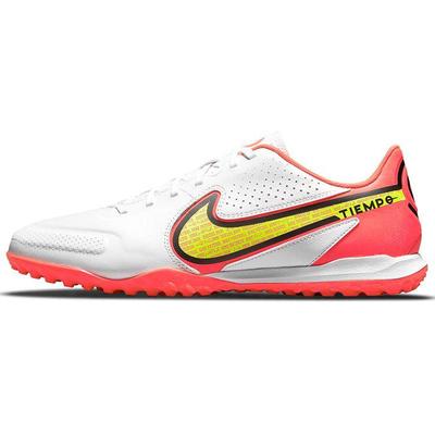 Tiempo Legend 9 Academy TF White Dark Red Yellow Turf Soccer Shoes DA1191-176