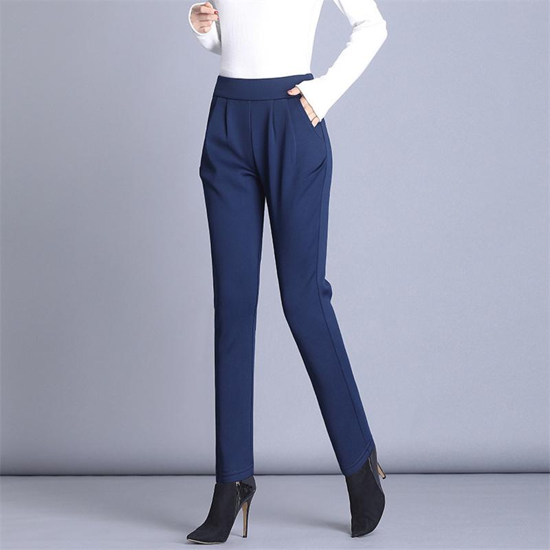 2022 Autumn Winter Thicken Warm High Waisted Harem Pencil Pants Casual Fashion Harajuku Pants Slim Pants Women's Straight Pants