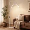 Half Moon Lash Light, 350 degrees Rotatable Head, 7 Colours, Dimmable Beauty Floor Lamp, White