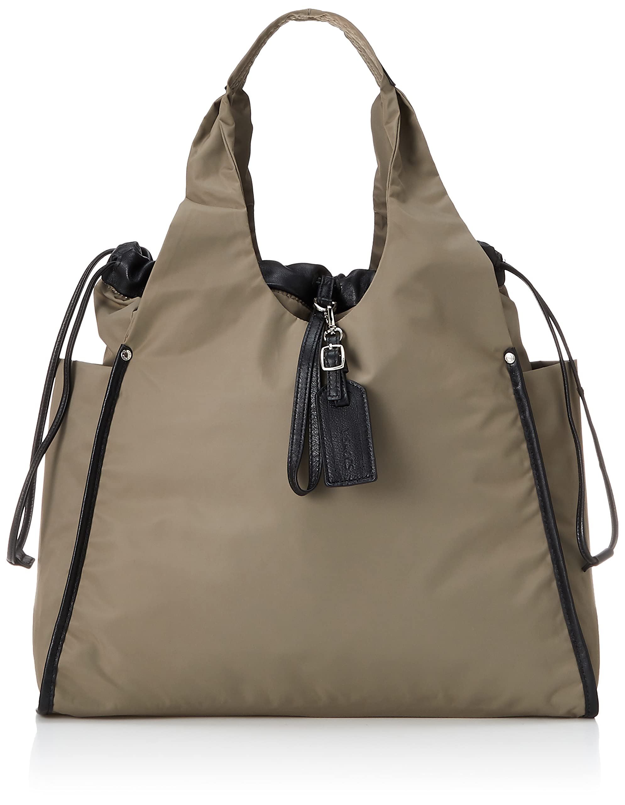 

Сумка-тоут на кулиске x овечья бежевая [Isaac], кожа, женская, (26)